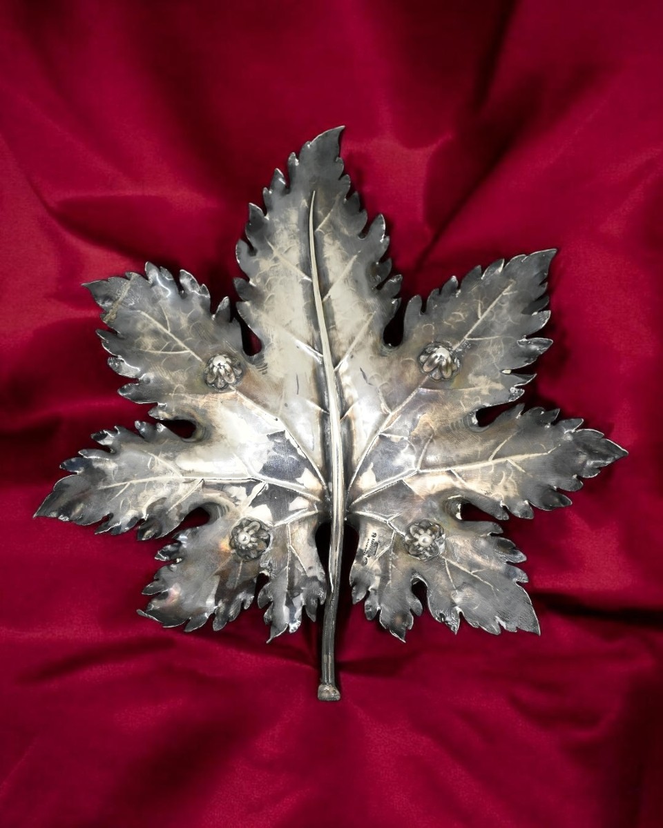 Buccellati - Foglia Di Edera In Argento Sterling - Italia Anni 60-photo-2